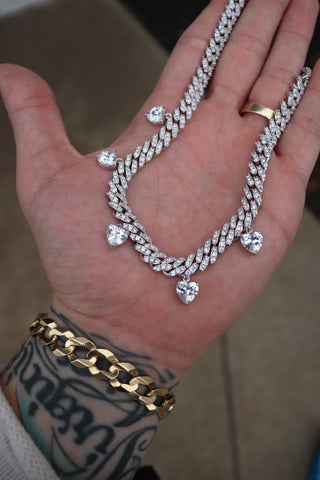 Cuban Link with Hearts